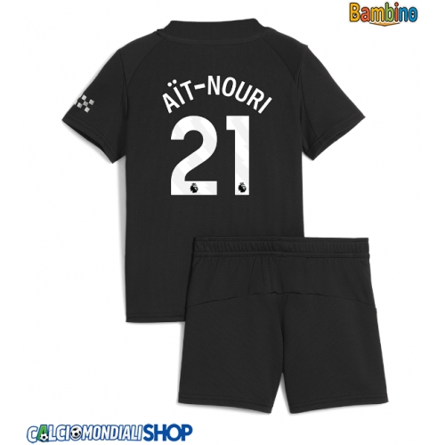 Maglie da calcio Manchester City Rayan Ait-Nouri #21 Seconda Maglia Bambino 2025-26 Manica Corta + Pantaloni corti)
